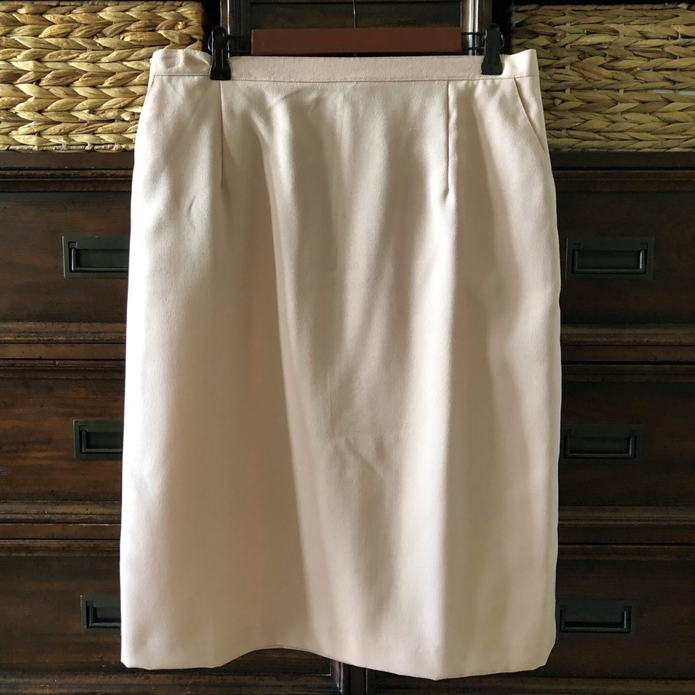 Vintage 90s Alfred Dunner ice pink midi skirt in size 16